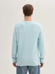 TOM TAILOR Strickpullover mit Rundhalsausschnitt Mlange-Optik Mélange-Optik