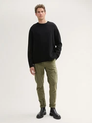 TOM TAILOR DENIM Hose Khaki/Dunkelgrün