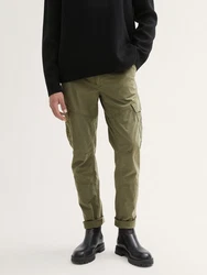 TOM TAILOR DENIM Hose Khaki/Dunkelgrün