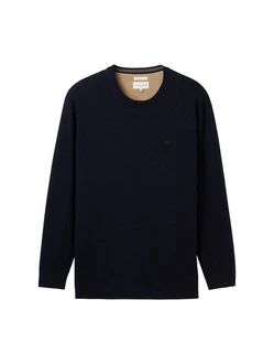 TOM TAILOR Strickpullover Men Plus mit Logo Stickerei