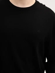 TOM TAILOR Strickpullover Men Plus mit Logo Stickerei Schwarz/Rot