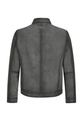 Milestone Lederjacke MSTizian Dunkelgrau/Grau/Hellgrau