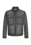 Milestone Lederjacke MSTizian Dunkelgrau/Grau/Hellgrau