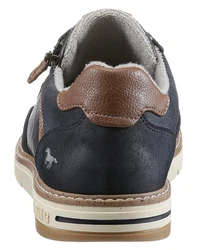 Mustang Shoes Schnürschuh mit Reißverschluss Blau/Hellblau/Dunkelblau/Grau