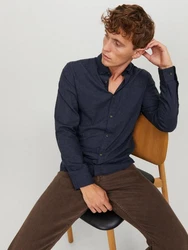 JACK & JONES Hemd 'JJEClassic' navy