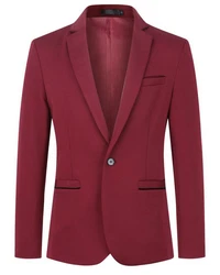 Allthemen Sakko Herren Casualsakko Dunkelrot/Rot/Bordeaux