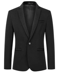Allthemen Sakko Herren Casualsakko Schwarz/Dunkelgrau
