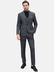 Allthemen Anzug Set Slim Fit Elegantes Business Anzugset Dunkelgrau/Grau/Hellgrau