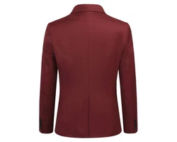 Allthemen Anzug Set Slim Fit Elegantes Business Anzugset Rot/Dunkelrot/Bordeaux/Braun