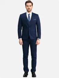 Anzug (3 tlg) Herren Slim Fit Anzug Elegantes Anzugset fr Business
