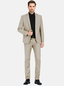 Allthemen Anzug Herrenanzug Slim Fit Businessanzug (2 tlg, Sakko & Hose) Khaki/Beige