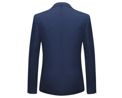 Allthemen Anzug Herrenanzug Slim Fit Businessanzug (2 tlg, Sakko & Hose) Dunkelblau/Blau