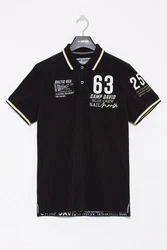 CAMP DAVID Poloshirt 'Cruise North' hellgelb/schwarz/weiß