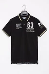 CAMP DAVID Poloshirt 'Cruise North' hellgelb/schwarz/weiß