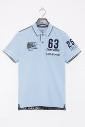 CAMP DAVID Poloshirt CRUISE NORTH Kurzarmshirt mit Polokragen Hellblau/Blau