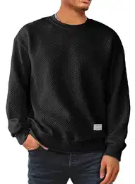Sweatshirt Herren Sweatshirt Sweat Langarm Casual Pullover Rundhalsausschnitt (Sweatshirt)