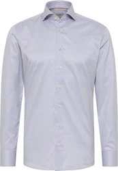 Eterna Langarmhemd Slim Fit Grau/Hellblau/Braun/Dunkelblau