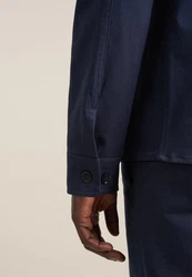 Seidensticker Hemdjacke Dunkelblau/Blau
