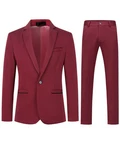 Allthemen Anzug Herrenanzug Slim Fit Hochzeitanzug für Männer Dunkelrot/Rot/Bordeaux/Rosa