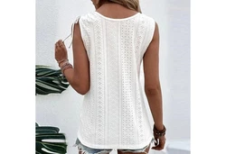 YRIIOMO Tanktop Frhling-Sommer Damenbekleidung Weiß/Creme/Khaki/Grau
