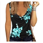 YRIIOMO Tanktop Frhling-Sommer Damenbekleidung Türkis/Blau