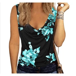 YRIIOMO Tanktop Frhling-Sommer Damenbekleidung Türkis/Blau