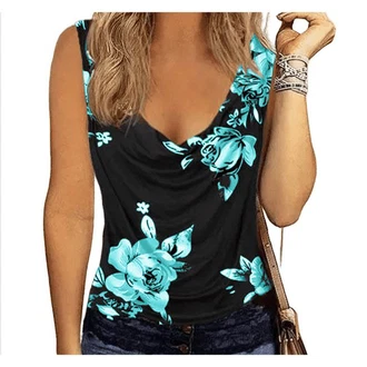 YRIIOMO Tanktop Frhling-Sommer Damenbekleidung Türkis/Blau YRIIOMO Tanktop Frhling-Sommer Damenbekleidung Türkis/Blau