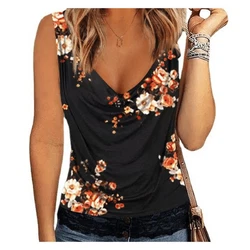 YRIIOMO Tanktop Frhling-Sommer Damenbekleidung Rot/Orange/Rosa/Schwarz