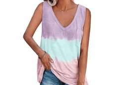 YRIIOMO Tanktop Damenbekleidung Mischfarben/Lila/Rosa
