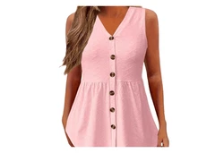 YRIIOMO Tanktop Frhling-Sommer-Damenbekleidung Rosa