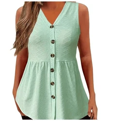 YRIIOMO Tanktop Frhling-Sommer-Damenbekleidung Hellgrün/Grün/Türkis