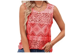 YRIIOMO Tanktop Damenbekleidung Rot/Rosa