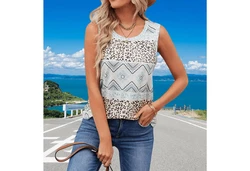 YRIIOMO Tanktop Damenbekleidung Braun/Beige/Dunkelbraun