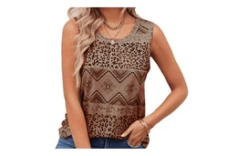 YRIIOMO Tanktop Damenbekleidung Braun/Beige/Dunkelbraun