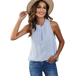 Tanktop Damen Sommer Basic Oberteil, rmellos, Pullover-Oberteil fr Frauen.