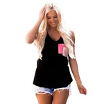 YRIIOMO Tanktop Rundhalsausschnitt Schwarz