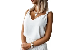 YRIIOMO Tanktop Damenmode V-Ausschnitt 