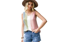 YRIIOMO Tanktop Sommer Damen V-Ausschnitt Oberteile 