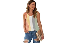 YRIIOMO Tanktop Sommer Damen V-Ausschnitt Oberteile 