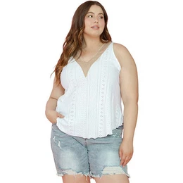 Tanktop Sommer-Damen-Oberteil, lssiges groes Trgertop, locker geschnitten, rmellos.
