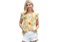 YRIIOMO Tanktop Damen-Top Orange/Gelb/Braun/Grün