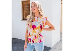 YRIIOMO Tanktop Damen-Top Orange/Gelb/Braun/Grün