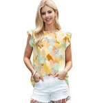 YRIIOMO Tanktop Damen-Top Orange/Gelb/Braun/Grün