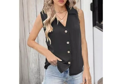 YRIIOMO Tanktop V-Ausschnitt Damenbekleidung 