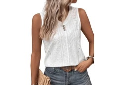 YRIIOMO Tanktop Rundhalsausschnitt  