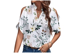YRIIOMO Tanktop Sommer-Damenbekleidung V-Ausschnitt Lila/Weiß/Grün