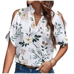 YRIIOMO Tanktop Sommer-Damenbekleidung V-Ausschnitt Lila/Weiß/Grün