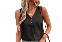 YRIIOMO Tanktop Damenbekleidung V-Ausschnitt 