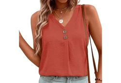 YRIIOMO Tanktop Damenbekleidung V-Ausschnitt 