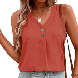 YRIIOMO Tanktop Damenbekleidung V-Ausschnitt 